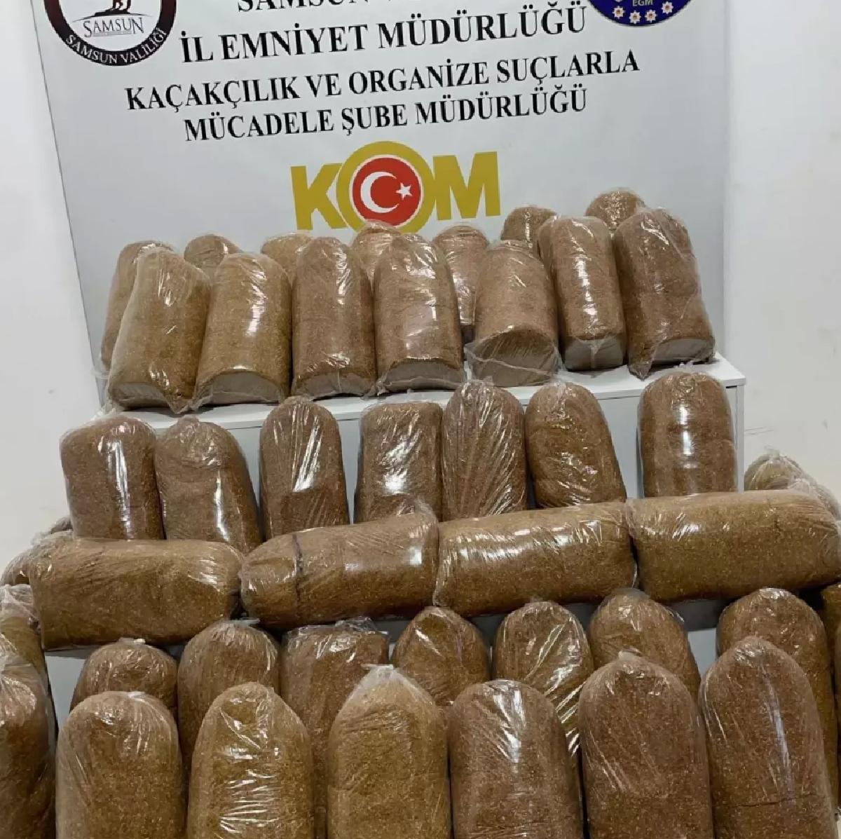 240 Kilo Kaçak Tütün Ele Geçirildi