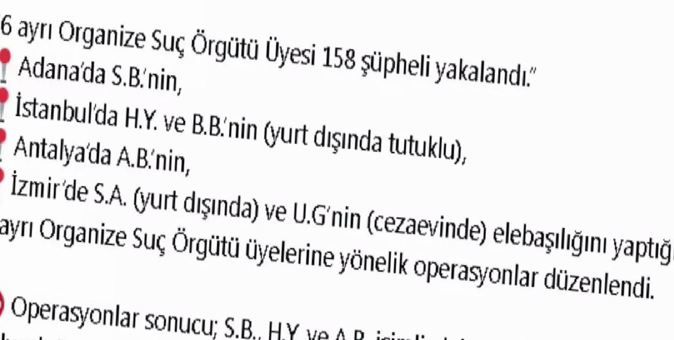 6 Örgüte Operasyon: 158 Şüpheli Yakalandı
