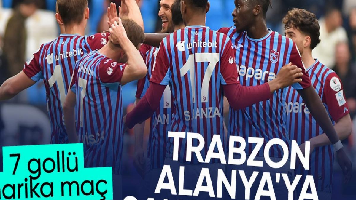 7 golün çıktığı maçta Trabzonspor, Alanyaspor’u yendi