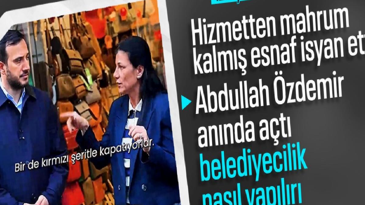 Abdullah Özdemir’in esnafla samimi sohbeti