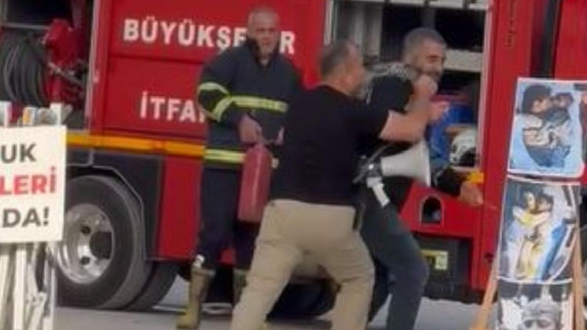 Adana’da İsrail’i protesto etmek istedi: ABD konsolosluğu önünde kendisini yakmaya çalıştı