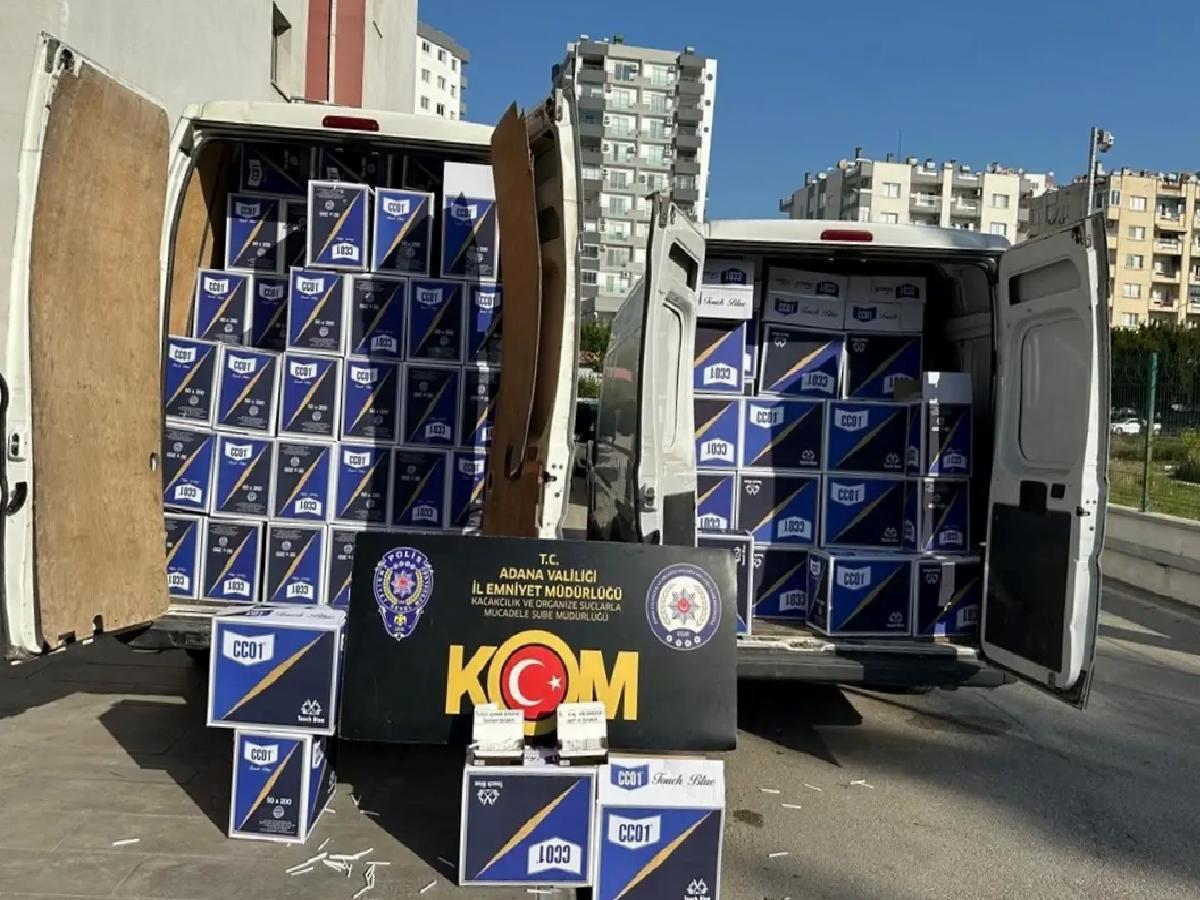 Adana’da Kaçak Makaron Operasyonu