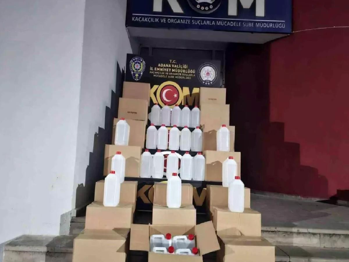 Adana’da Sahte İçki Operasyonu: 980 Litre Ele Geçirildi