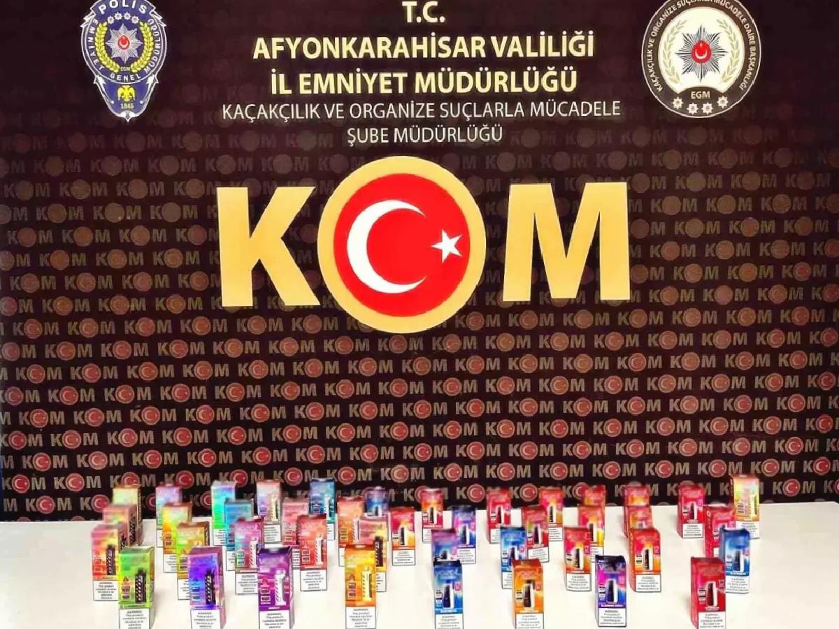 Afyonkarahisar’da Kaçak Elektronik Sigara Operasyonu