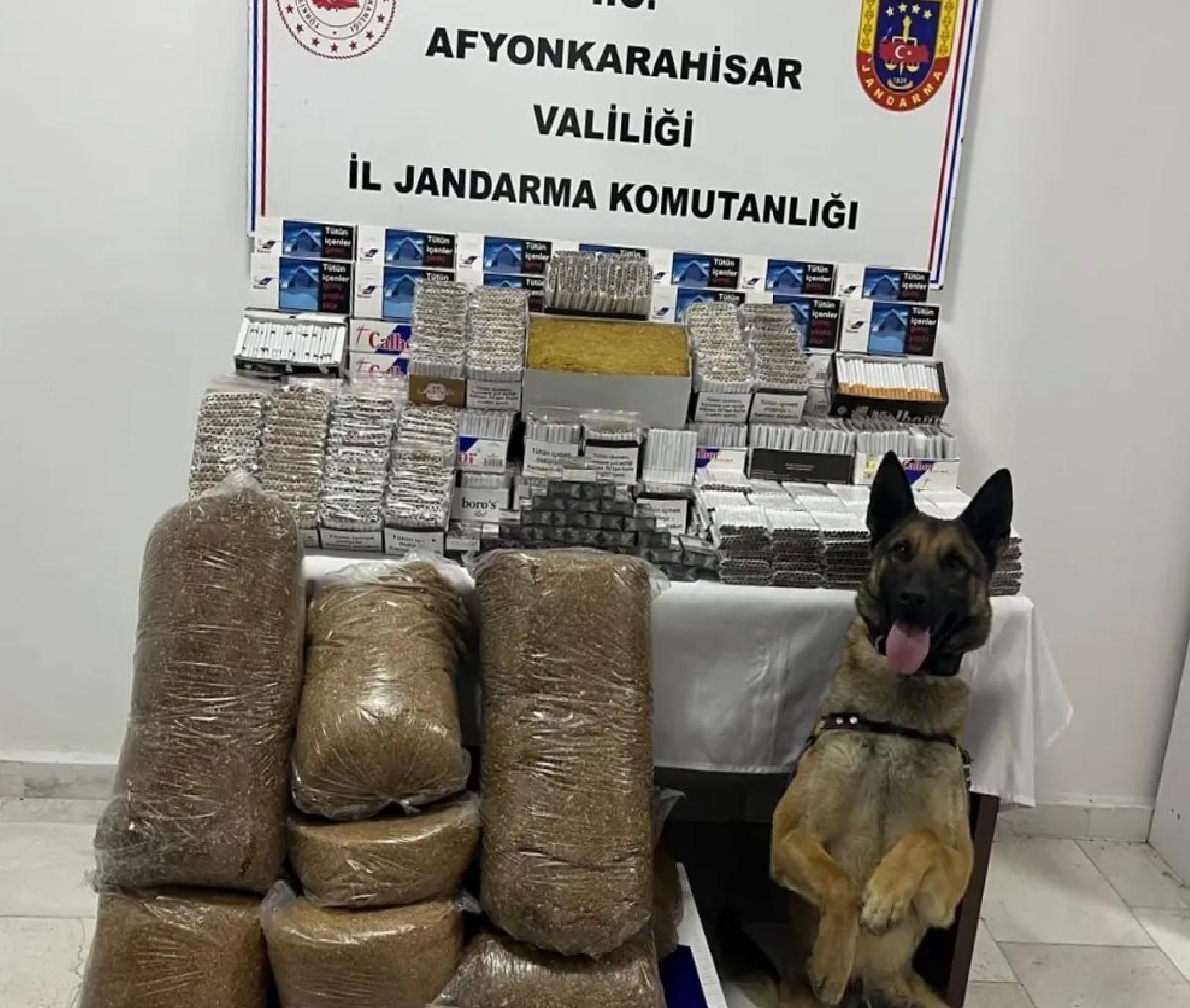 Afyonkarahisar’da kaçak makaron operasyonu