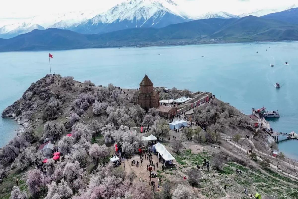 Akdamar Adası’nda Badem Çiçeği Festivali