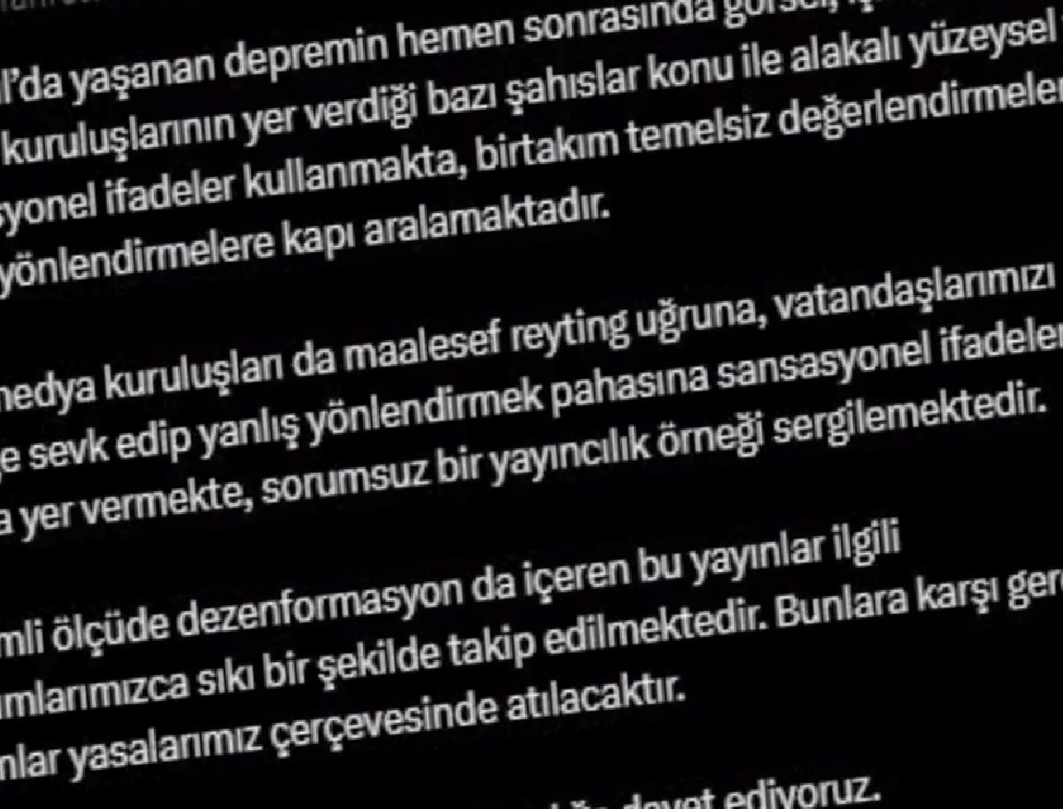 Altun’dan Medyaya Eleştiri