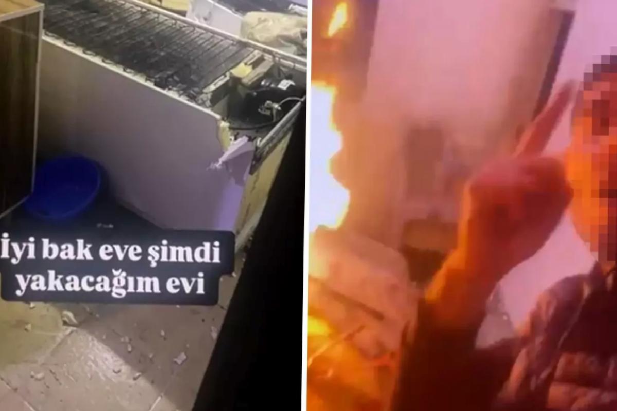 Annesiyle tartışıp evi ateşe verdi, her şeyi canlı yayınladı