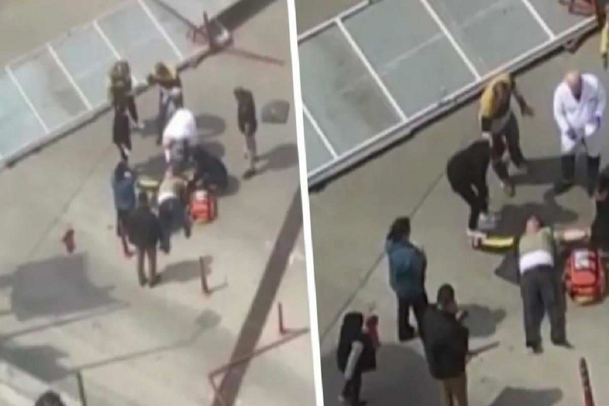 Ataşehir’deki rüzgar nedeniyle demir pano bir kişinin üzerine düştü