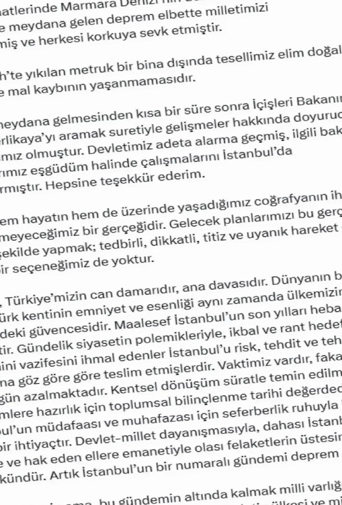 Bahçeli: İstanbul’un bir numaralı gündemi deprem olmalı
