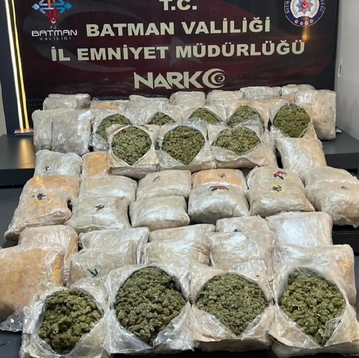 Batman’da Uyuşturucu Operasyonu: 39 Kilo Skunk Ele Geçirildi