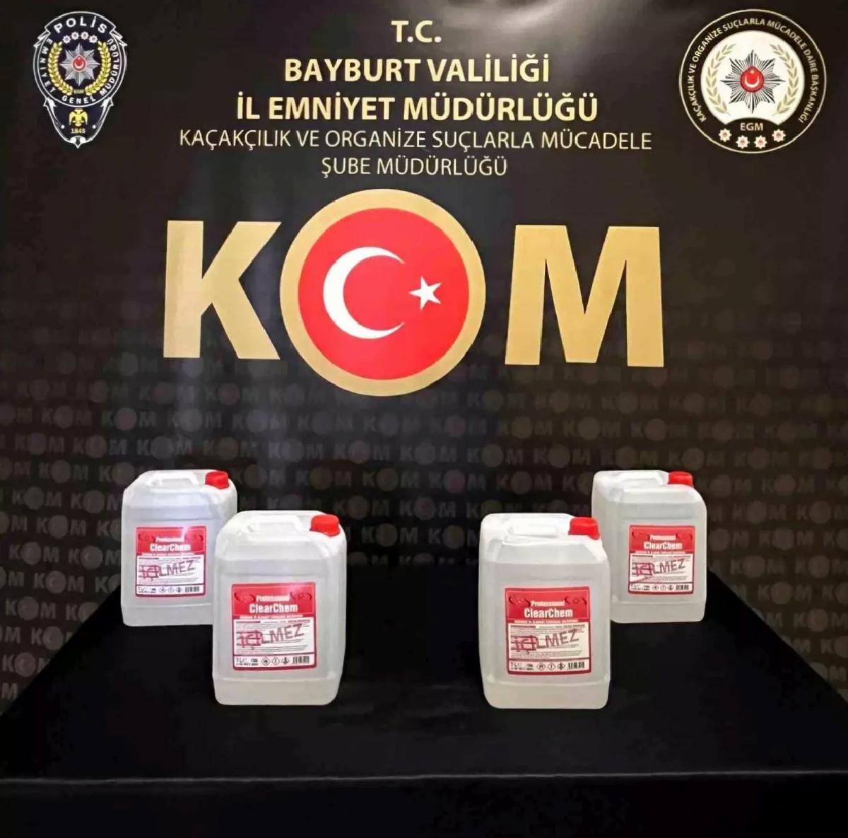 Bayburt’ta 20 Litre Kaçak Etil Alkol Ele Geçirildi