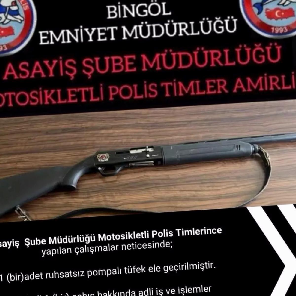 Bingöl’de Ruhsatsız Tüfek Ele Geçirildi