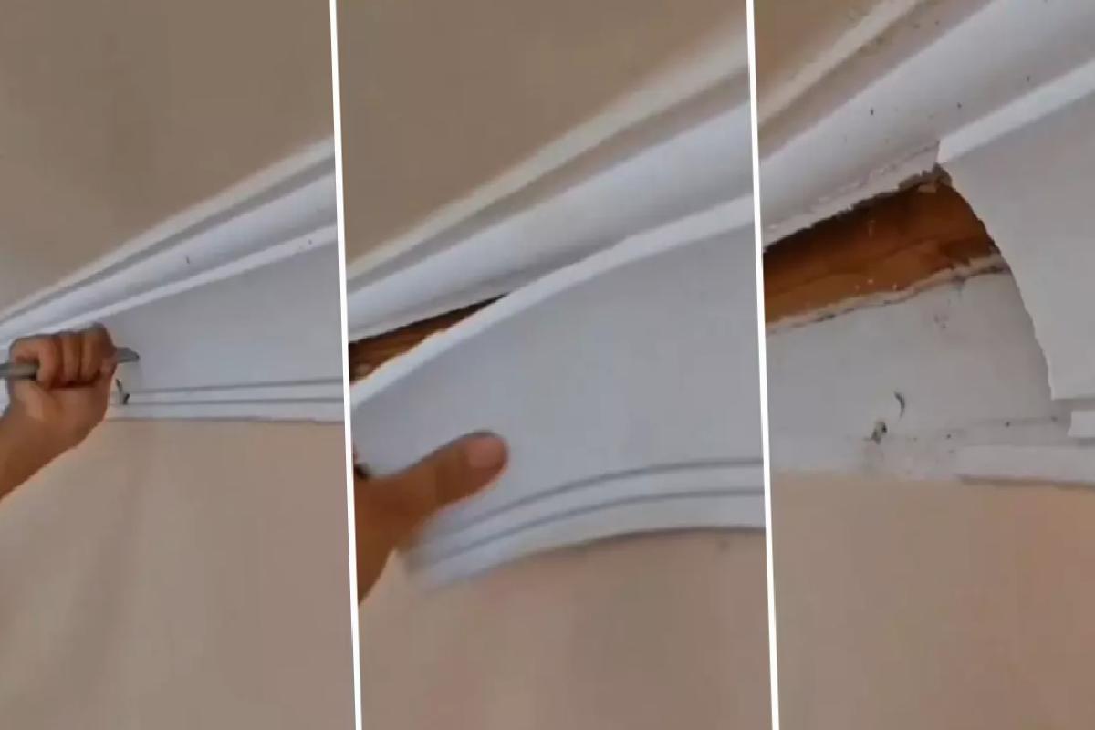 Bir süredir garip şeyler oluyordu! Evdeki kartonpiyeri söktüler, altından çıkanlara inanamadılar