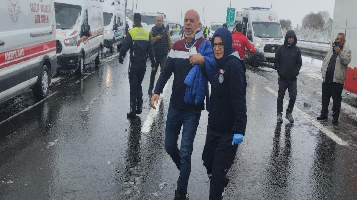 Bolu’da kar yağışı kaza getirdi