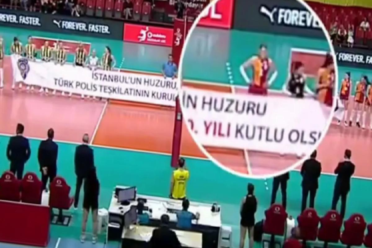 Boykota destek veren ve maç öncesi açılan pankartı tutmayan voleybolcu sessizliğini bozdu