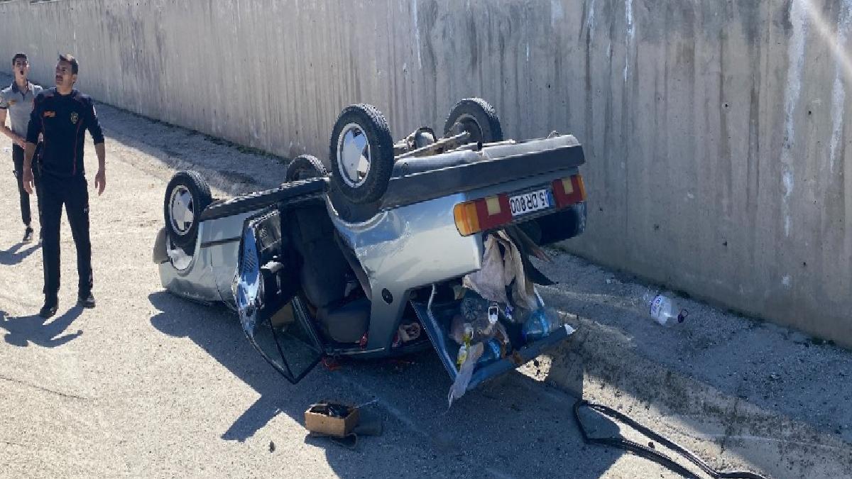 Burdur’da şarampole devrilen otomobilde 2’si çocuk 4 kişi yaralandı