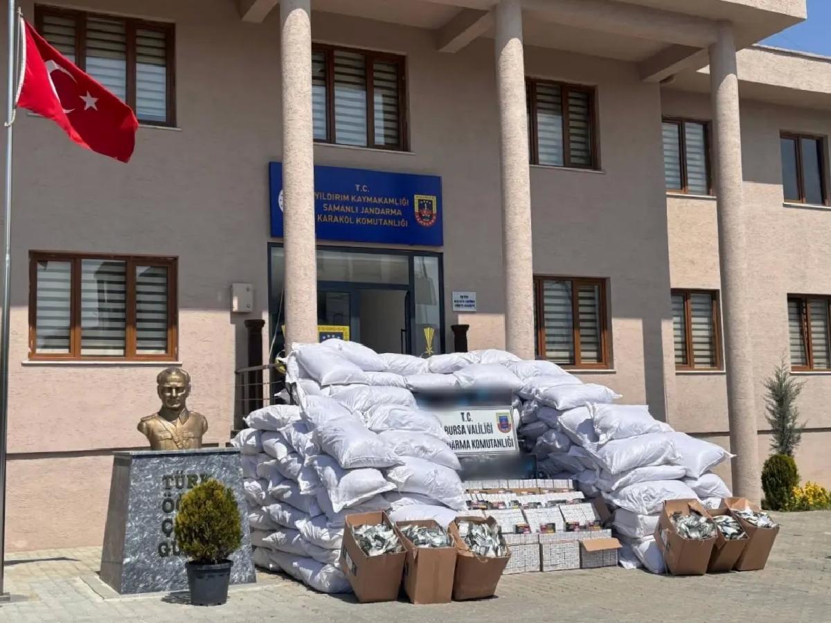 Bursa’da 2,3 Milyon Liralık Kaçak Tütün Ele Geçirildi