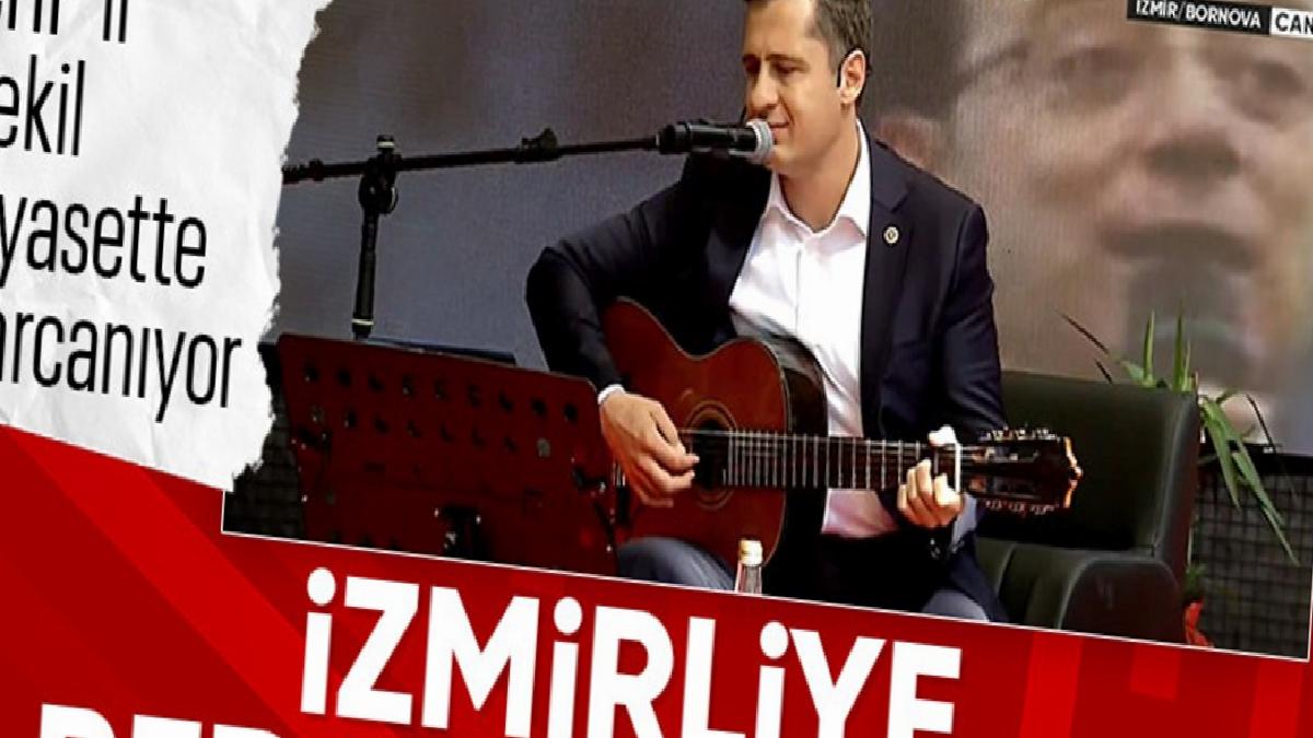 CHP Sözcüsü Deniz Yücel gitar ile ‘Yiğidim Aslanım’ şarkısını söyledi