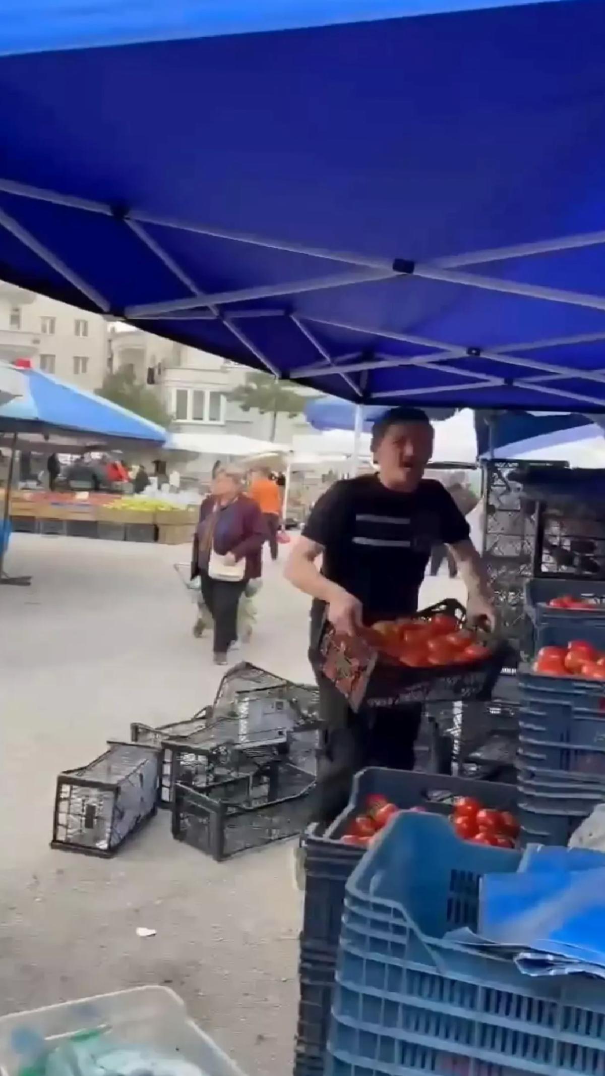 Çorum’da domatesleri çöpe döken pazarcıya milyonluk para cezası