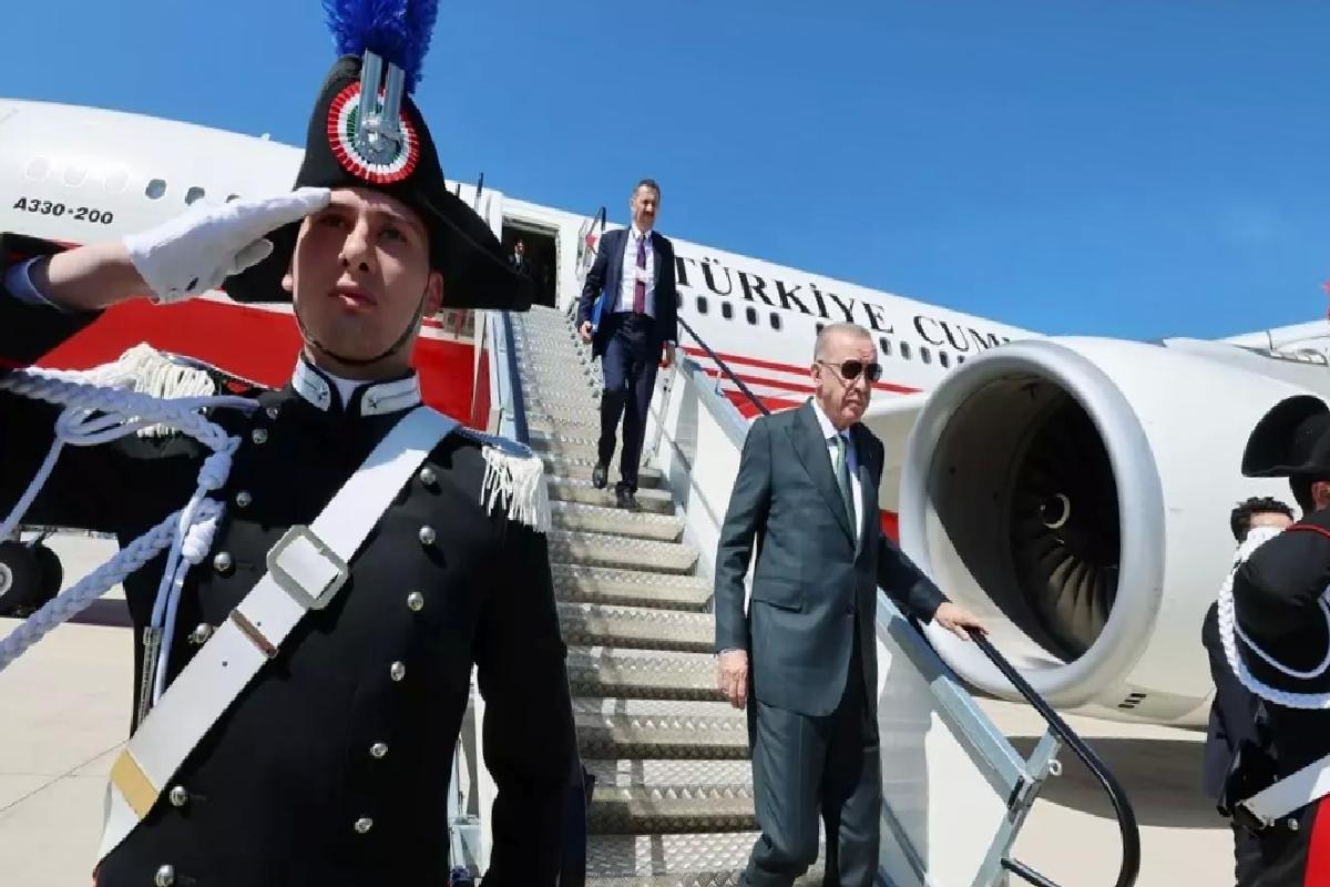 Cumhurbaşkanı Erdoğan, İtalya’da resmi törenle karşılandı