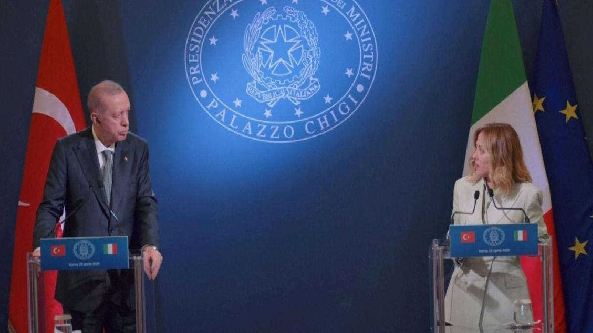 Cumhurbaşkanı Erdoğan, Meloni ile ortak basın toplantısında konuşuyor