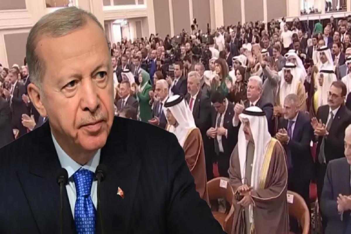 Cumhurbaşkanı Erdoğan’ın sözleri salonu ayağa kaldırdı: Filistin Filistin halkınındır