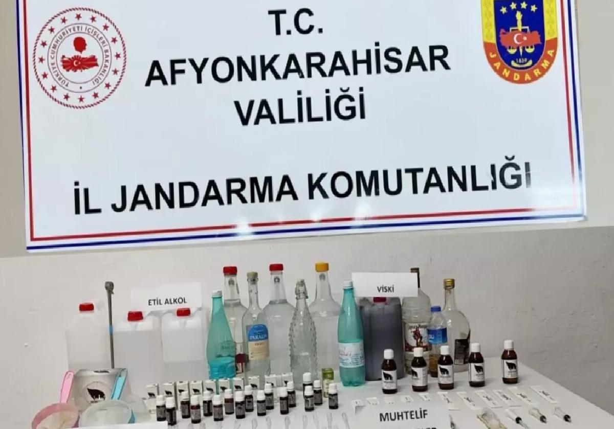 Dinar’da Sahte İçki Operasyonu