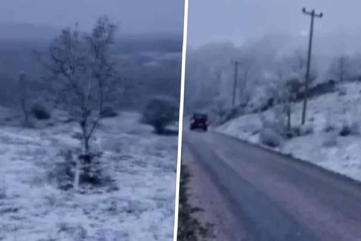 Edirne’de nisan ayında kar sürprizi! Her yer beyaza büründü
