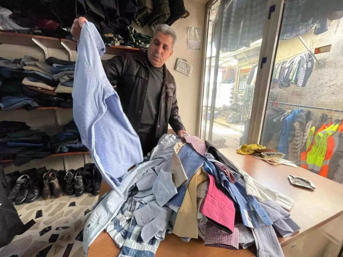 Elazığ’da Vefat Edenlerin Kıyafetleri İkinci El Pazarında
