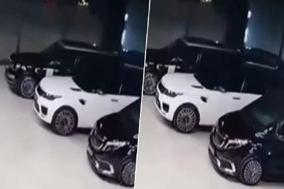 Elazığ’daki depremin şiddeti araç galerisinin görüntülerine yansıdı
