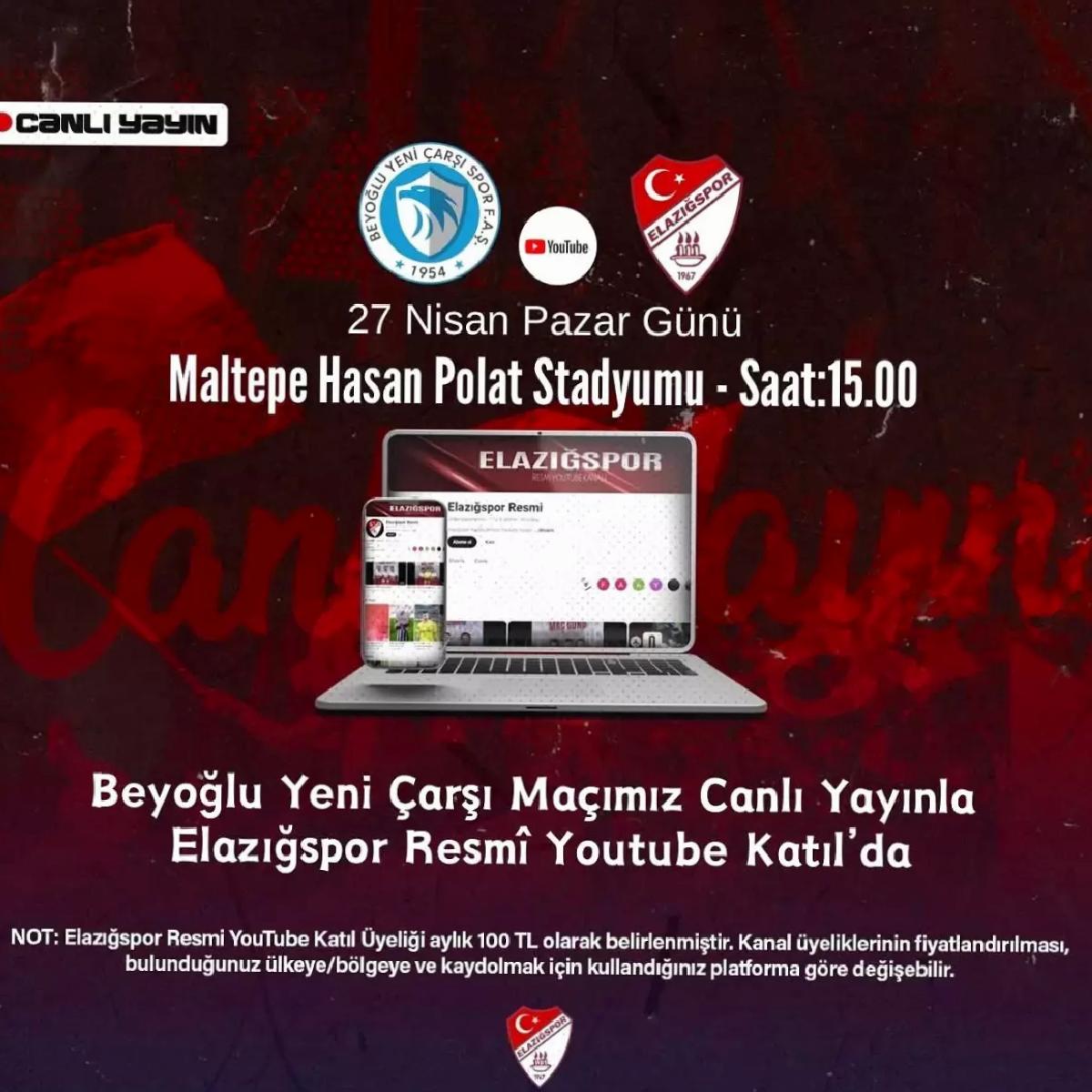 Elazığspor’un Maçı Canlı Yayınlanacak