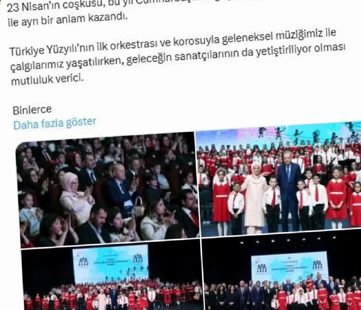 Emine Erdoğan: Cumhurbaşkanlığı Çocuk Orkestrası, Geleceğin Sanatçılarını Yetiştiriyor
