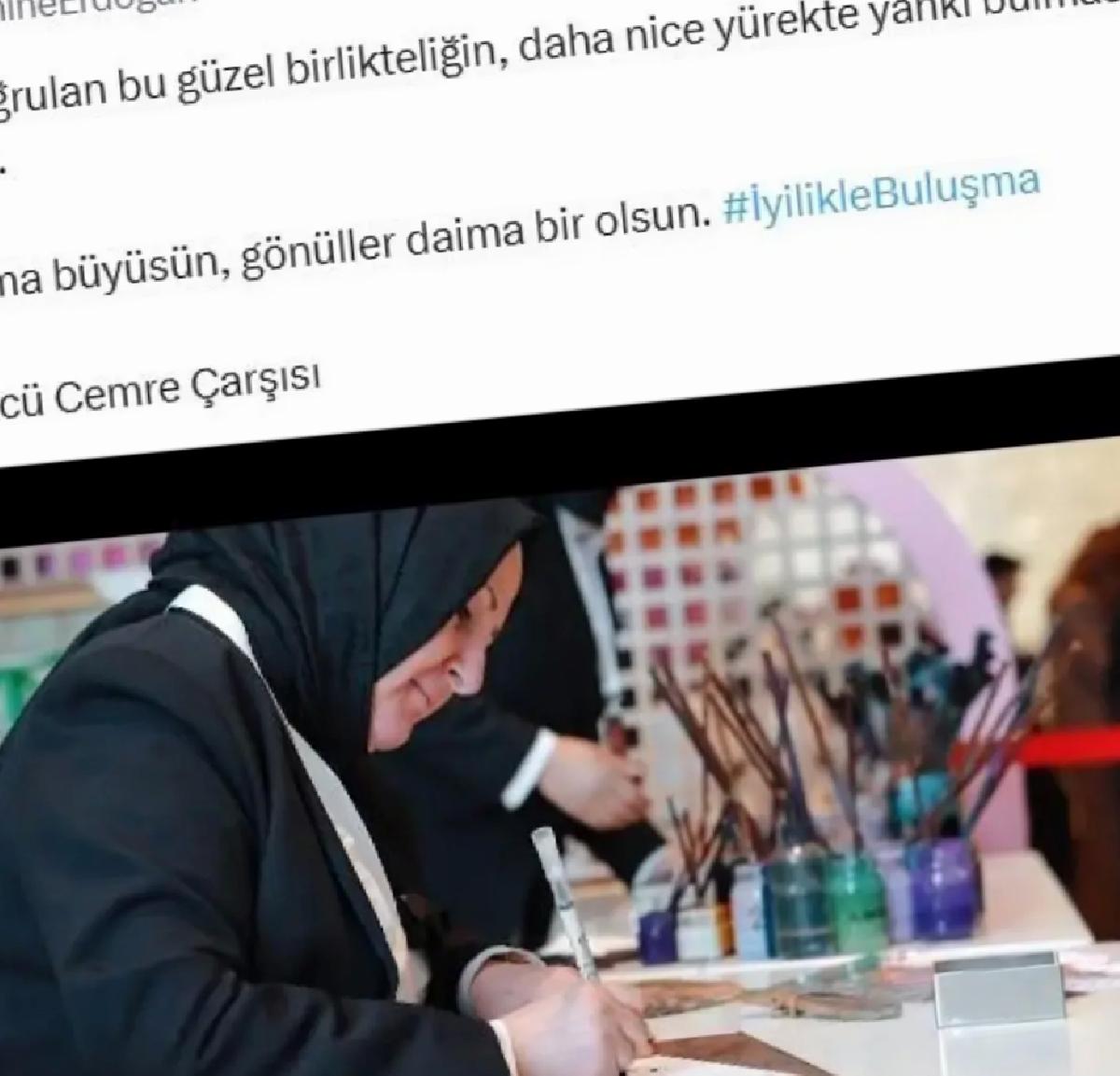 Emine Erdoğan’dan “Cemre Çarşısı” paylaşımı: “İyilikle yoğrulan bu güzel birlikteliğin daha nice yürekte yankı bulmasını diliyorum”