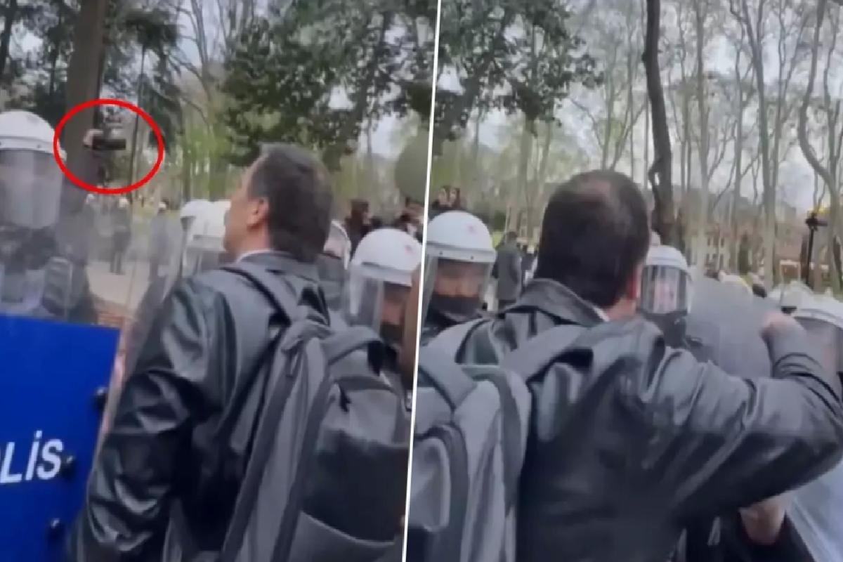 Erkan Baş’tan polise tepki: Niye saklıyorsun yüzünü, kanunsuz iş yaptığını biliyorsun değil mi