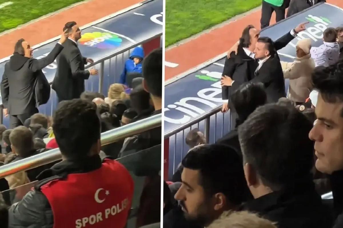 Galatasaray’a edilen küfürleri duyann Eyüpspor Başkanı kendi taraftarıyla ile tartıştı