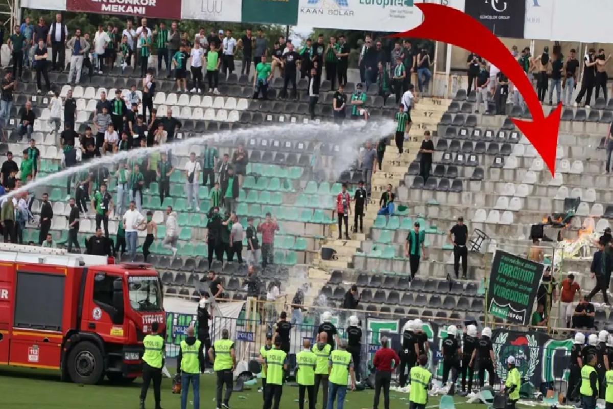 İlk kez amatöre düşen Denizlispor’un taraftaları stadı ateşe verdi