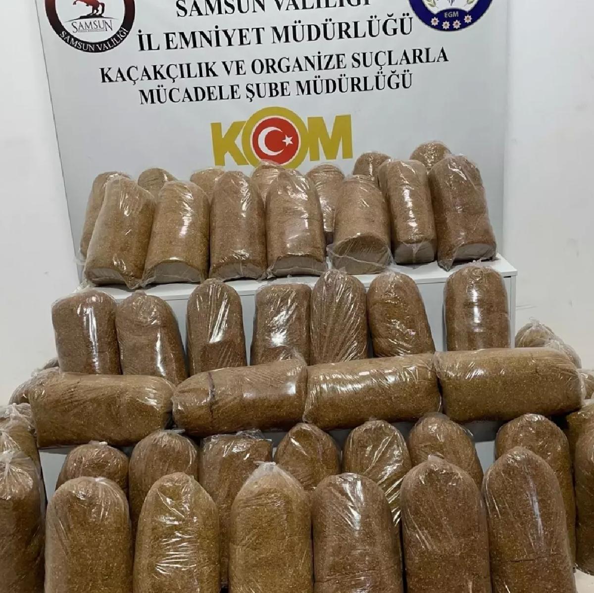 İlkadım’da 240 kg Kaçak Tütün Ele Ge geçirildi