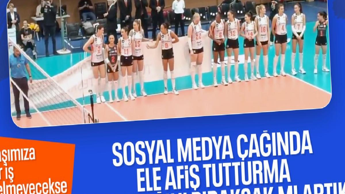 İlkin Aydın’ın ardından 3 voleybolcu daha polis pankartını tutmadı