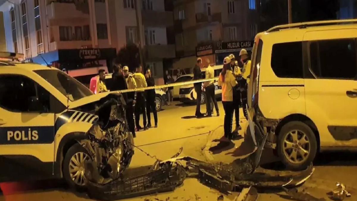 İnegöl’de Zincirleme Kaza: 2 Polis Yaralandı