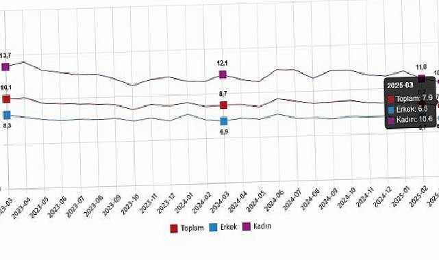 İşgücü İstatistikleri, Mart 2025