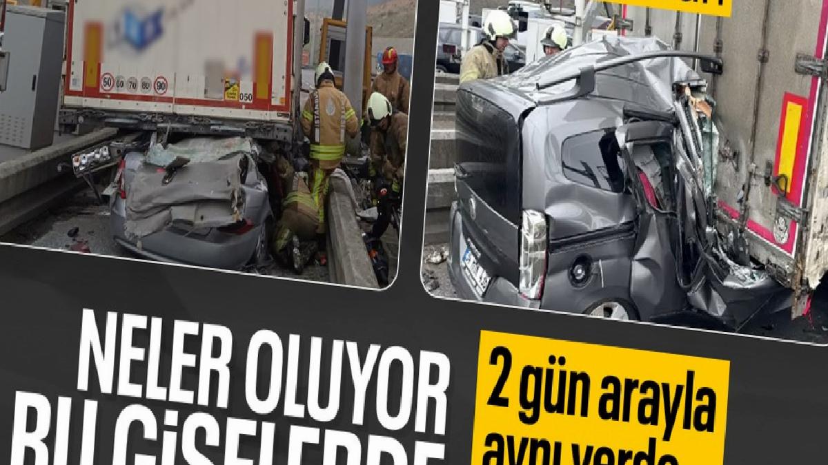 İstanbul’da aynı yerde ikinci kaza: Yine tıra arkadan çarpan araç vakası