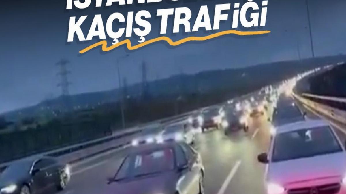 İstanbul’da deprem sonrası Ankara istikametinde trafik yoğunluğu