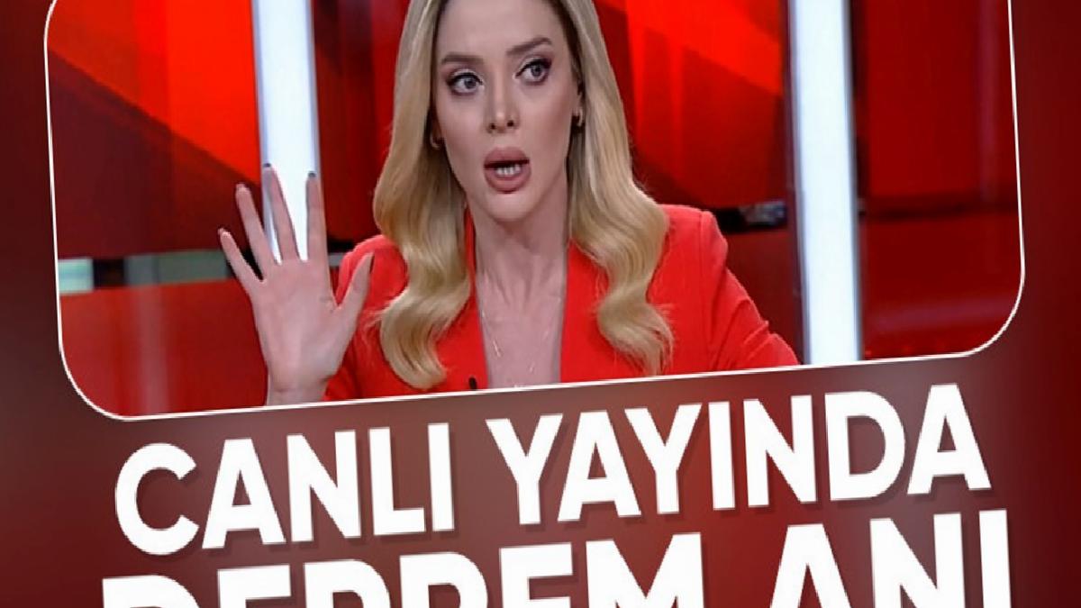 İstanbul’daki büyük deprem anında canlı yayında panik halleri