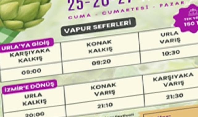 İZDENİZ’den Urla Enginar Festivali’ne özel sefer