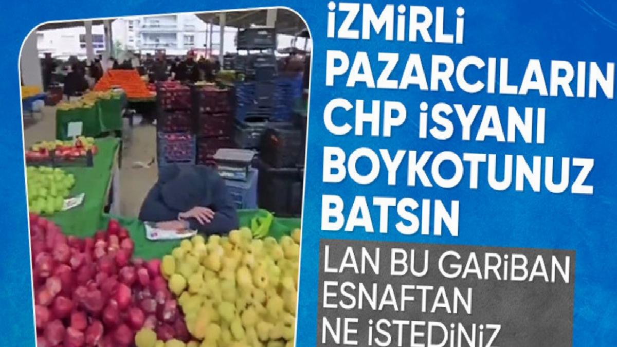 İzmir’de pazarcı esnafı boykot yüzünden tezgah kapadı