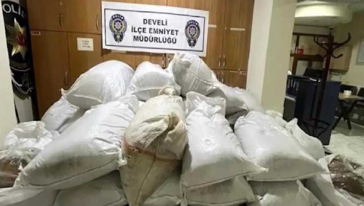 Kayseri’de 1 Ton Kaçak Tütün Ele Ge geçti