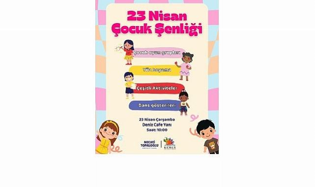 Kemer Belediyesi’nden 23 Nisan Çocuk Şenliği