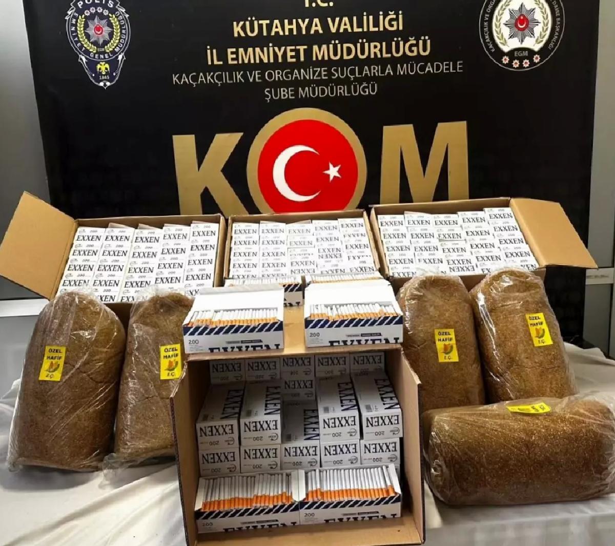 Kütahya’da Kaçak Tütün Operasyonu