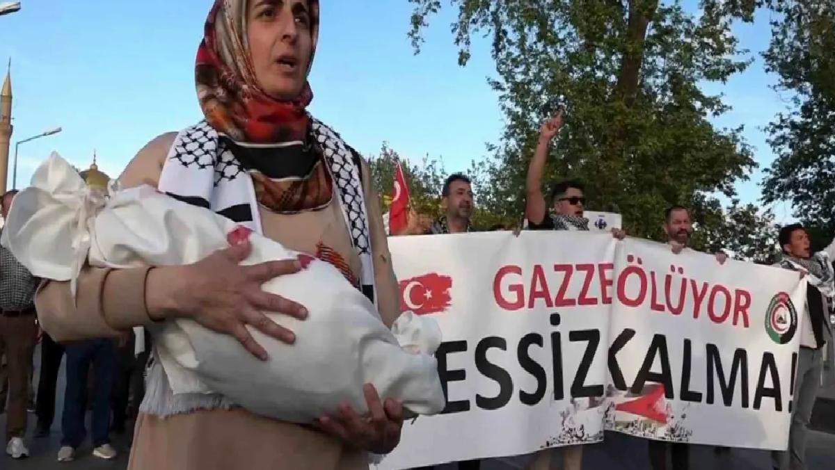 Manavgat’ta İsrail’in Gazze Saldırılarına Protesto
